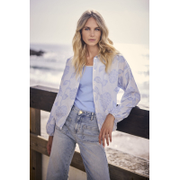 Tramontana Blouse Striped Flower Breezy Blue